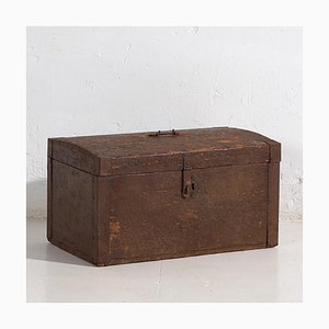 Vintage Chest with Metal Structure, 1920