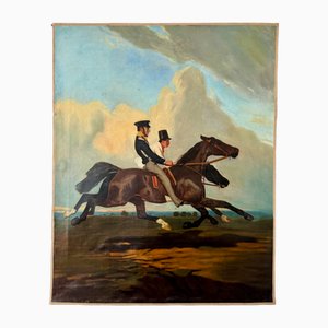 Alfred De Dreux, La passeggiata mattutina, 1800, Olio su tela
