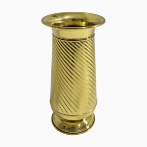 Paragüero Torchon de latón y aluminio dorado de Rama, Italia, años 70