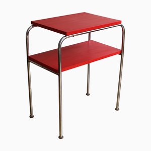 Modernistischer Röhrenförmiger Beistelltisch Modell R 7 Slezak zugeschrieben, 1930er