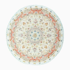 Hand-Knotted Tabriz Oriental Rug with Silk Content