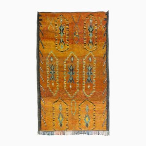 Vintage Moroccan Berber Rug in Natural Multicolored Wool