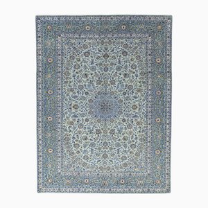 Handgeknüpfter Orientteppich Kashan in Pistaziengrün