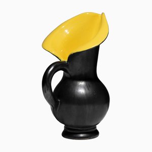 Free-Form Vallauris Earthenware Pitcher, 1950s