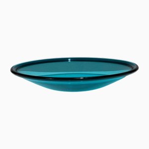 Large Blue Glass Bowl, 1950s