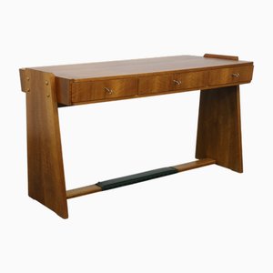 Walnut Desk with Drawers, 1960s