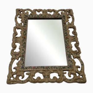 Miroir Antique avec Cadre en Céramique Vernie