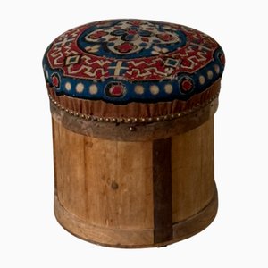 Pouf Box mit Kelim-Auskleidung, 1890er