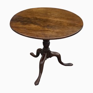 Mesa trípode George III antigua con parte superior abatible de caoba, 1780