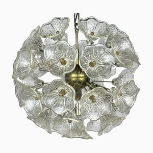 Large Murano Flower Sputnik Chandelier by Paolo Venini for Veart, Italy, 1960s