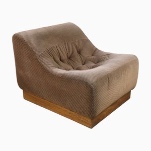 Vintage Easy Chair in Velvet Fabric, 1970s