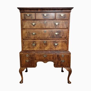 Queen Anne Walnut Chest on Stand, 18th Century