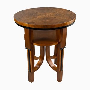 Czech Rondocubist Style Round Coffee Table, 1920s