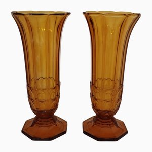 Vases en Cristal du Val-Saint-Lambert, Set de 2