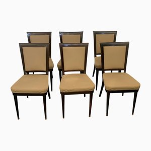 Brass Pointed Chairs by Vittorio Dassi for Dassi Mobili Moderni, 1950s, Set of 6