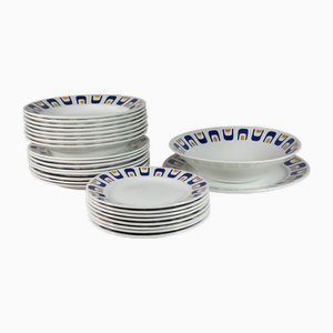Italian Ceramic Plates by Antonia Campi for Laveno, 1960s, Set of 26