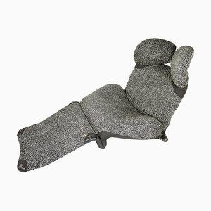 Vintage Black and White Wink Lounge Chair by Toshiyuki Kita for Cassina, 1980s