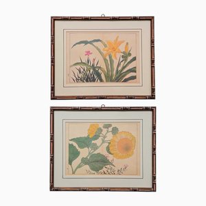 After Sakai Hoitsu, Suzuki Sonoichi and Nakano Sonoaki, 1950s, Ink & Paper, Framed, Set of 2
