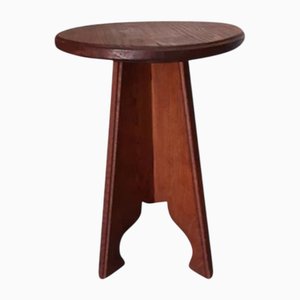 Brutalist Folk Art in Stool in Oak