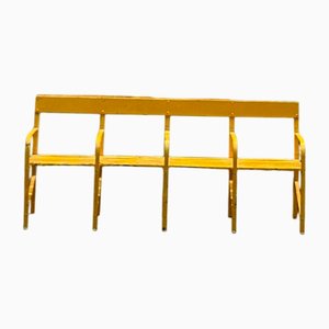 Metal and Wood Bench, 1970s