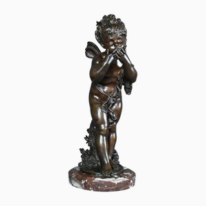 Love Sending Kisses de bronce de A. Moreau, década de 1890