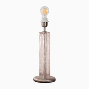 Murano Glass Table Lamp with Pink Color, Italy, 1980s