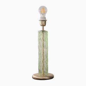 Murano Glass Table Lamp with Green Color, Italy, 1980s
