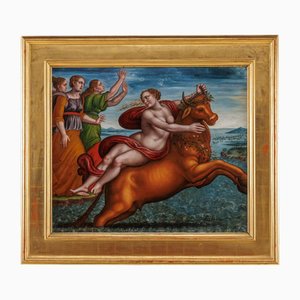 Ratto di Europa, Oil on Panel, Framed