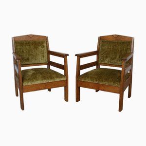 Set of Vintage Lounge Chairs, 1920s