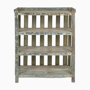 Etagere on Legs in Patinated Solid Wood