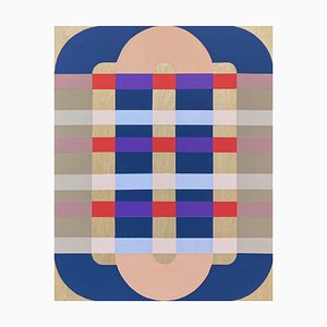Viveiros, Basket Weave, Abstract Painting on Panel