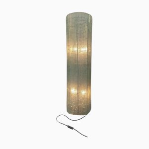 Lampada scultorea in vetro cesellato di A. Poli per Poliarte, Italia, anni '70