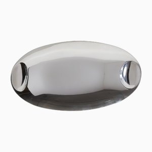 Oval Silver Metal Tray by Lino Sabattini, 1970s