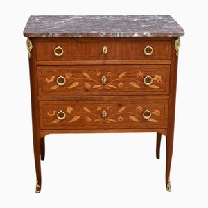 Small Early 20th Century Blond Mahogany Chest of Drawers