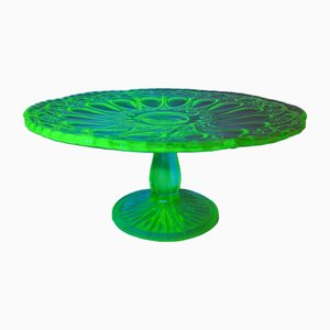 Vintage Uranium Cake Plate, 1940s