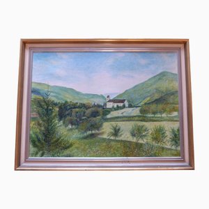 Kurt Hässelbarth, Hessian Landscape, 1920s, Oil on Canvas, Framed