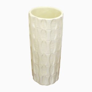Cylindrical Earthenware Umbrella Stand with Bamboo Pattern, 1960s