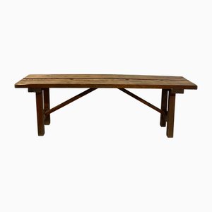 Vintage Oak Folding Bench