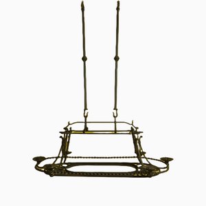 6-Light Pendant in Wrought Iron, 1950s
