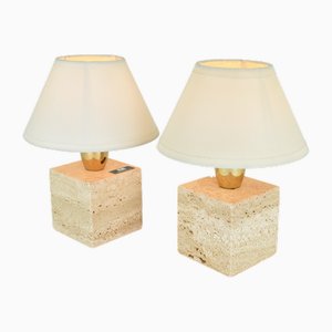 Set of Travertine Table Lamps from Cerri Nestore & C., Set of 2