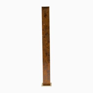 Glass and Brass Column Floor Lamp, 1970s