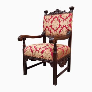 Fauteuil Wilhelminian Antique en Chêne, 1895