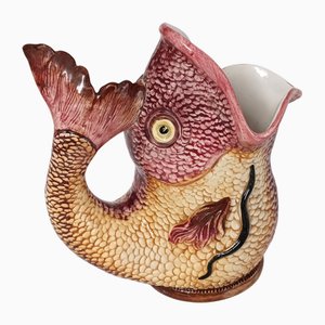 Fish-Shaped Polychrome Ceramic Jug