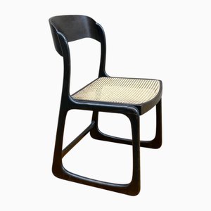 Sled Chair aus Wenge & Canework von Baumann