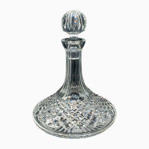 Mid-Century English Crystal Glass Ships Decanter, 1960s