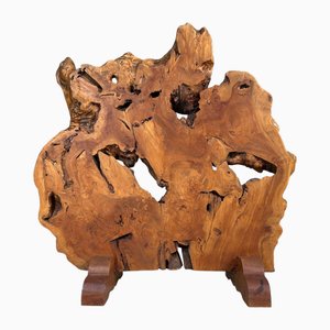 Japanese Keyaki Zelkova Root Wood Decoration, 1900s