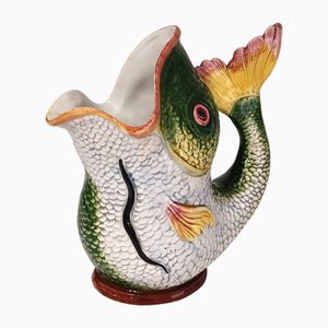 Brocca a forma di pesce in ceramica, anni '70