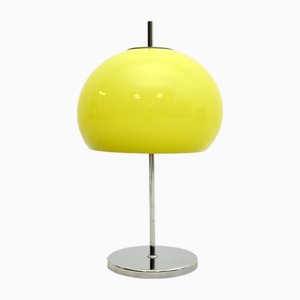 Lampada a fungo vintage in metallo cromato nello stile di Guzzini, Italia, anni '60