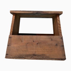 Taishō Minimalistischer HolzFumidai Tritthocker, Zeitraum, Japan, 1920er