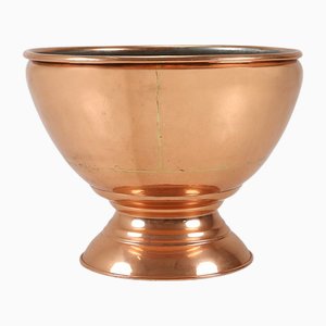 Handmade Round Copper Ice-Bucket or Bowl, Belgium 1930s, 1920s